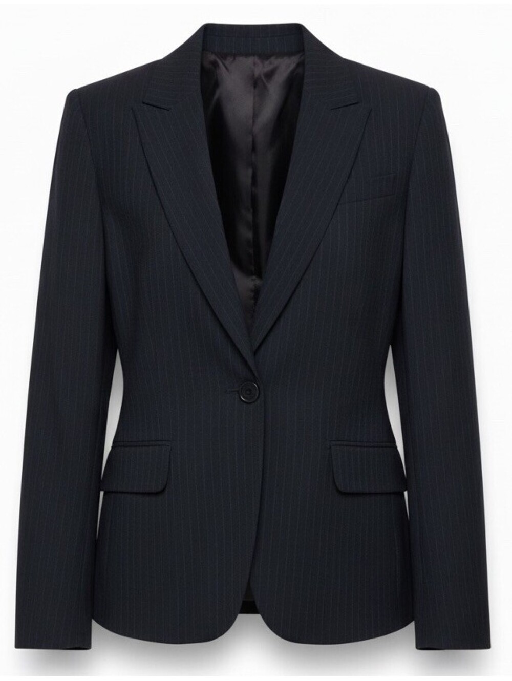 Emma James Golden Age Black Pinstripe Blazer Work Business Size 14p NWT $89